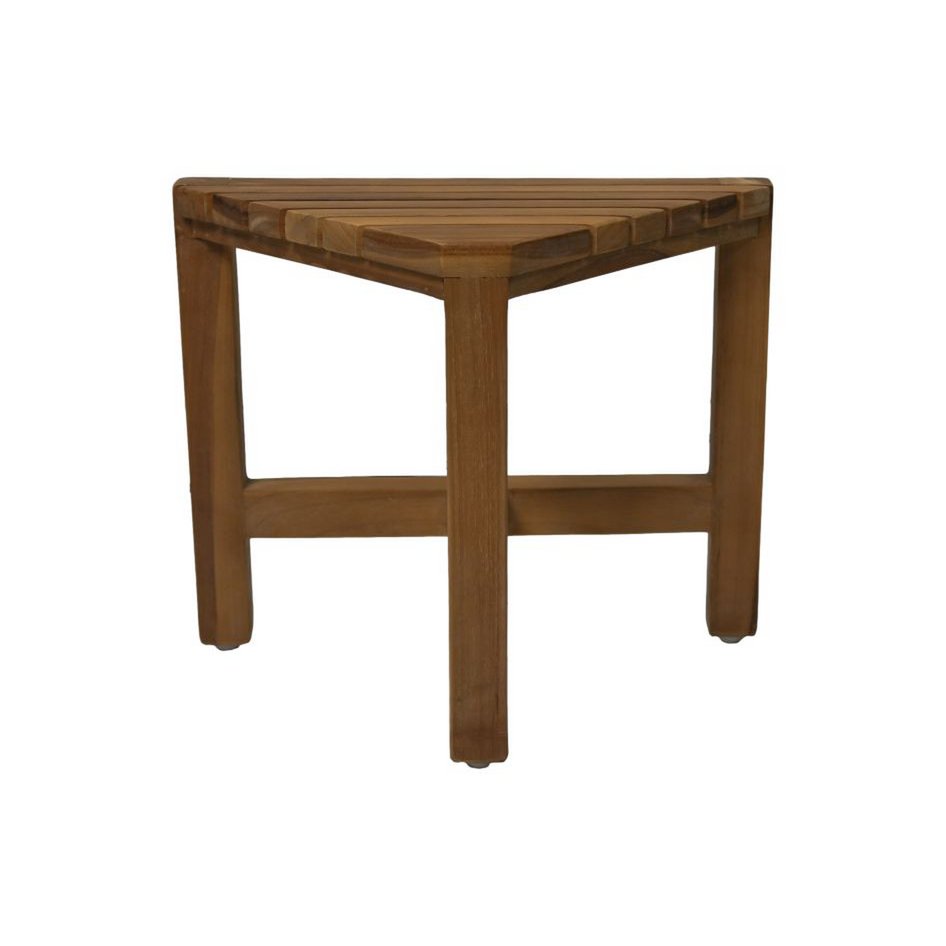 Decoratieve hoekkruk - 38x20x32 - Natuurlijk - Teak - Set van 2