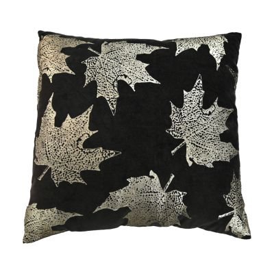 Cushion with print - 45x45 - Black/Gold - Velvet