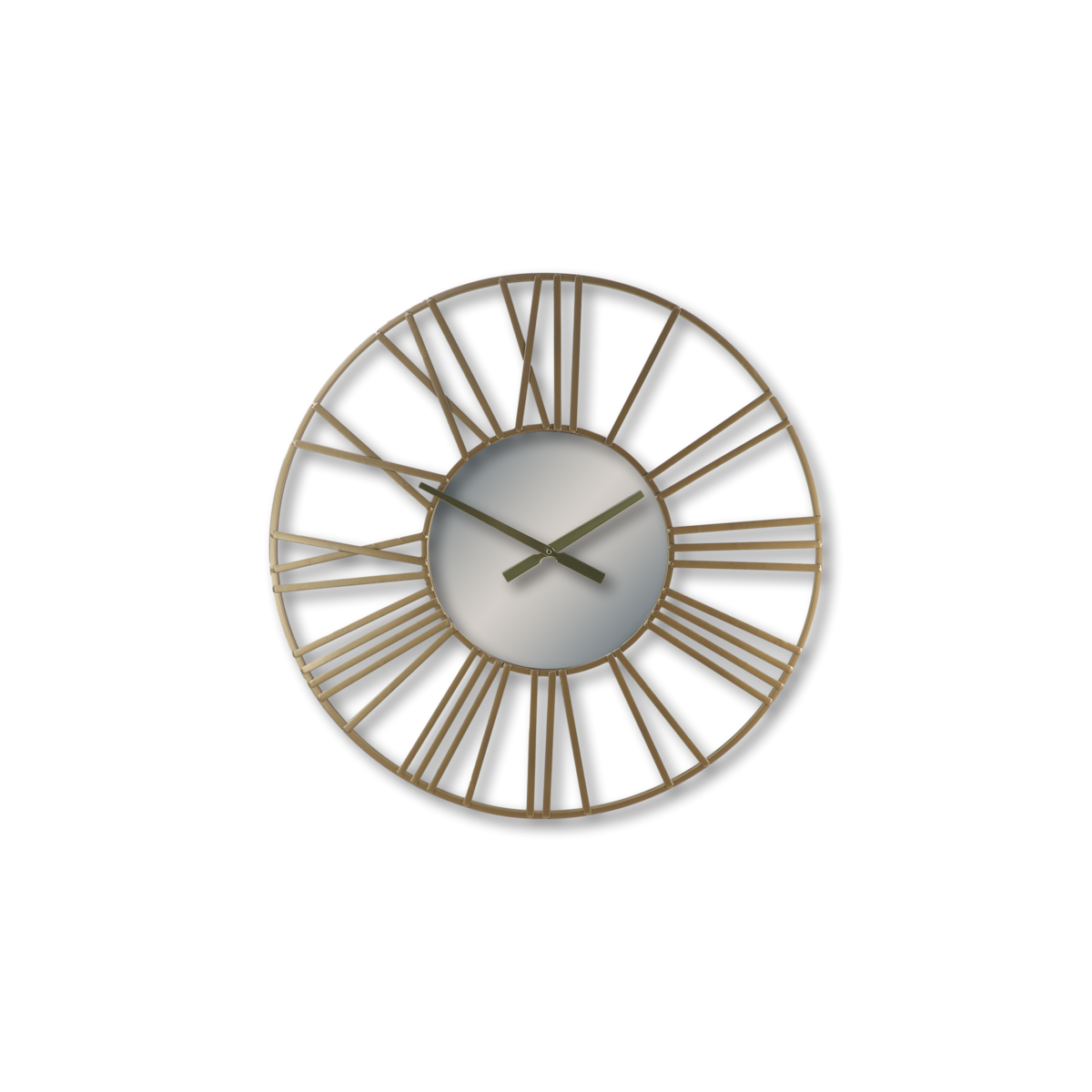 Wall clock Roman - ø80x5x80 - Gold - Iron