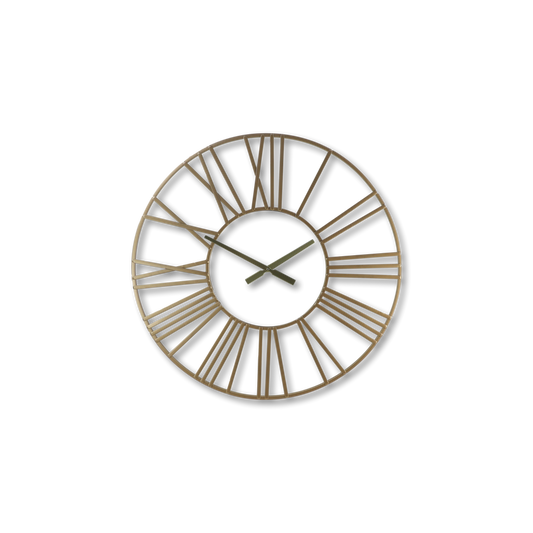 Wall clock Roman - ø80x5x80 - Gold - Iron