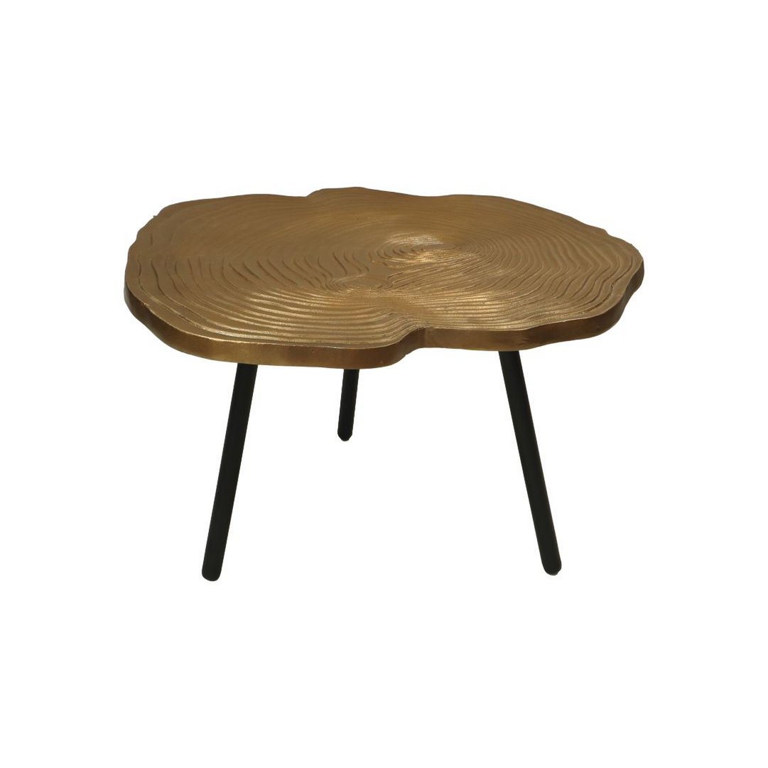 Coffee Table - ø65x42- Gold/Black - Aluminium/metal