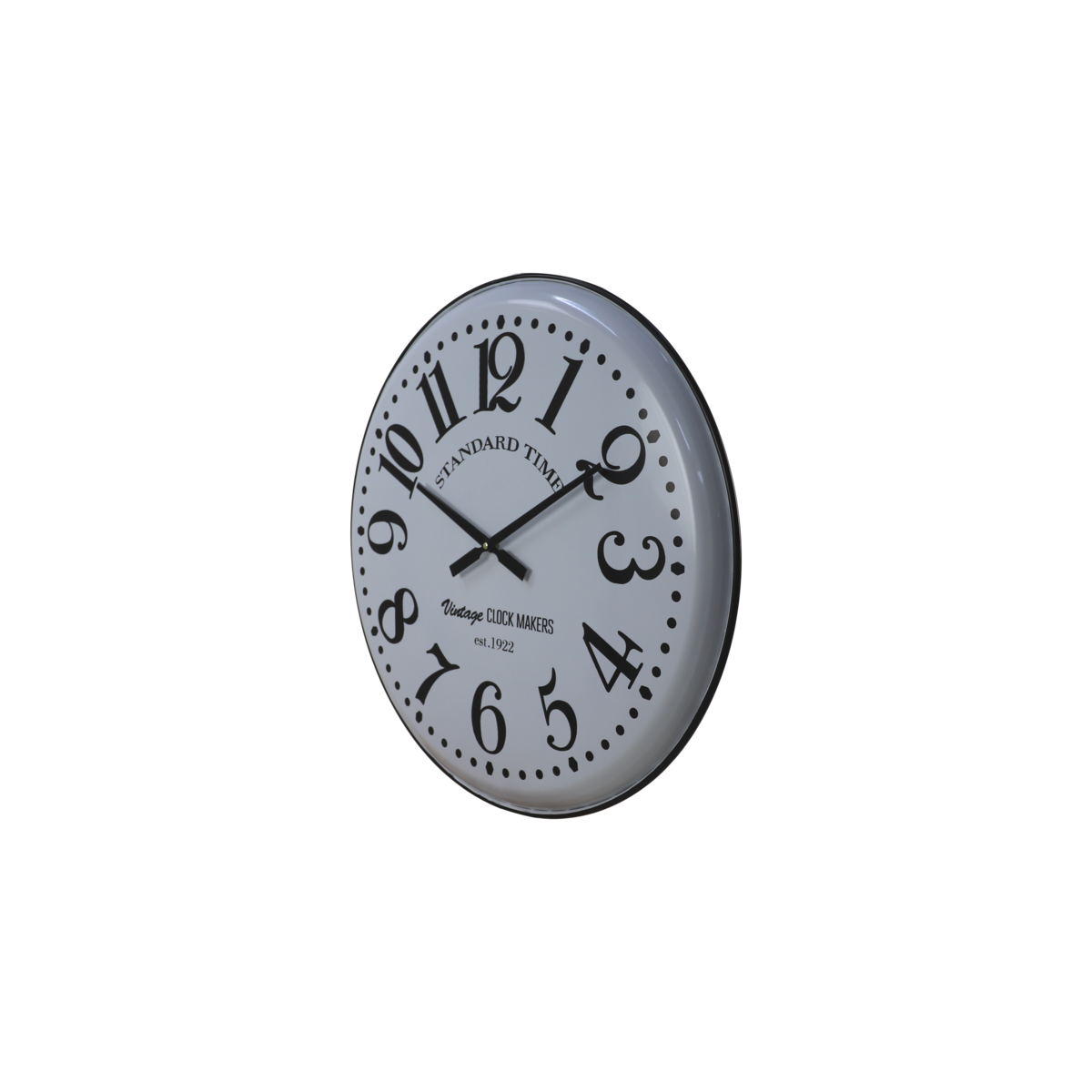 Wall clock Roman - ø62x5x62 - Zwart - Ijzer