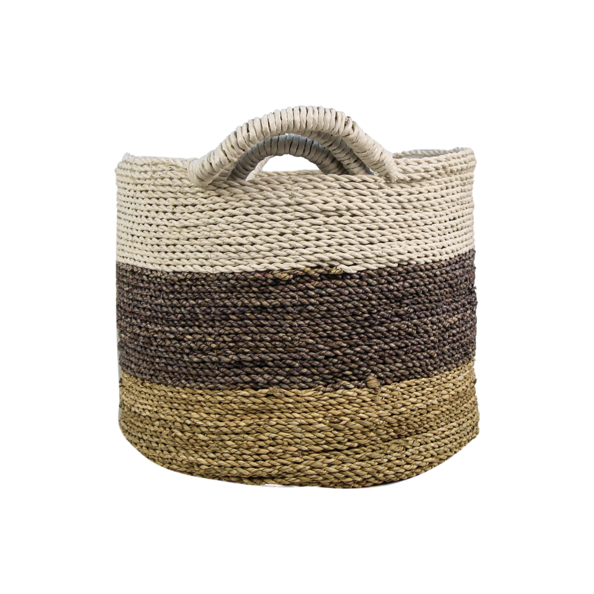 3 Piece Basket Set - natural/purple/white