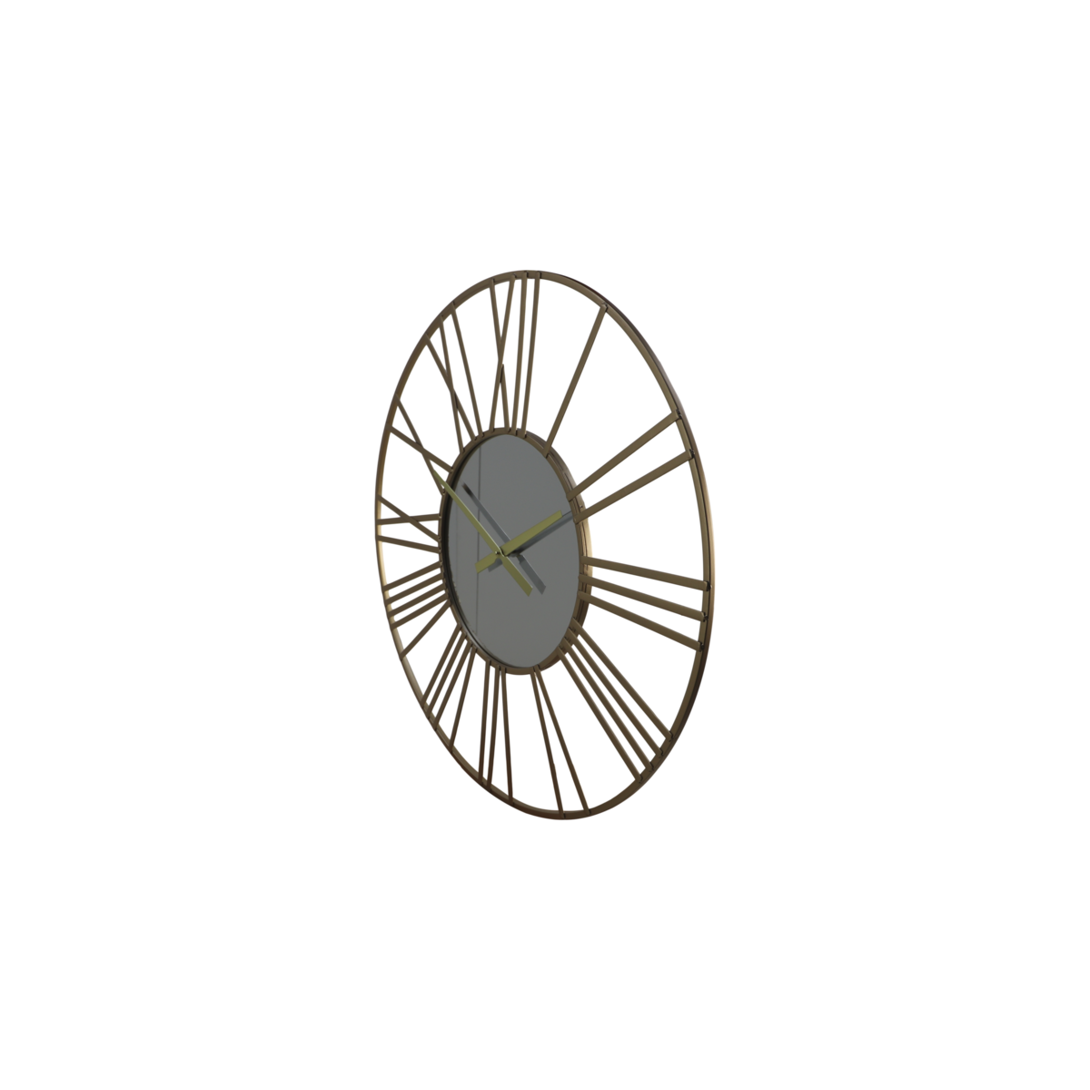 Wall clock Roman - ø80x5x80 - Gold - Iron