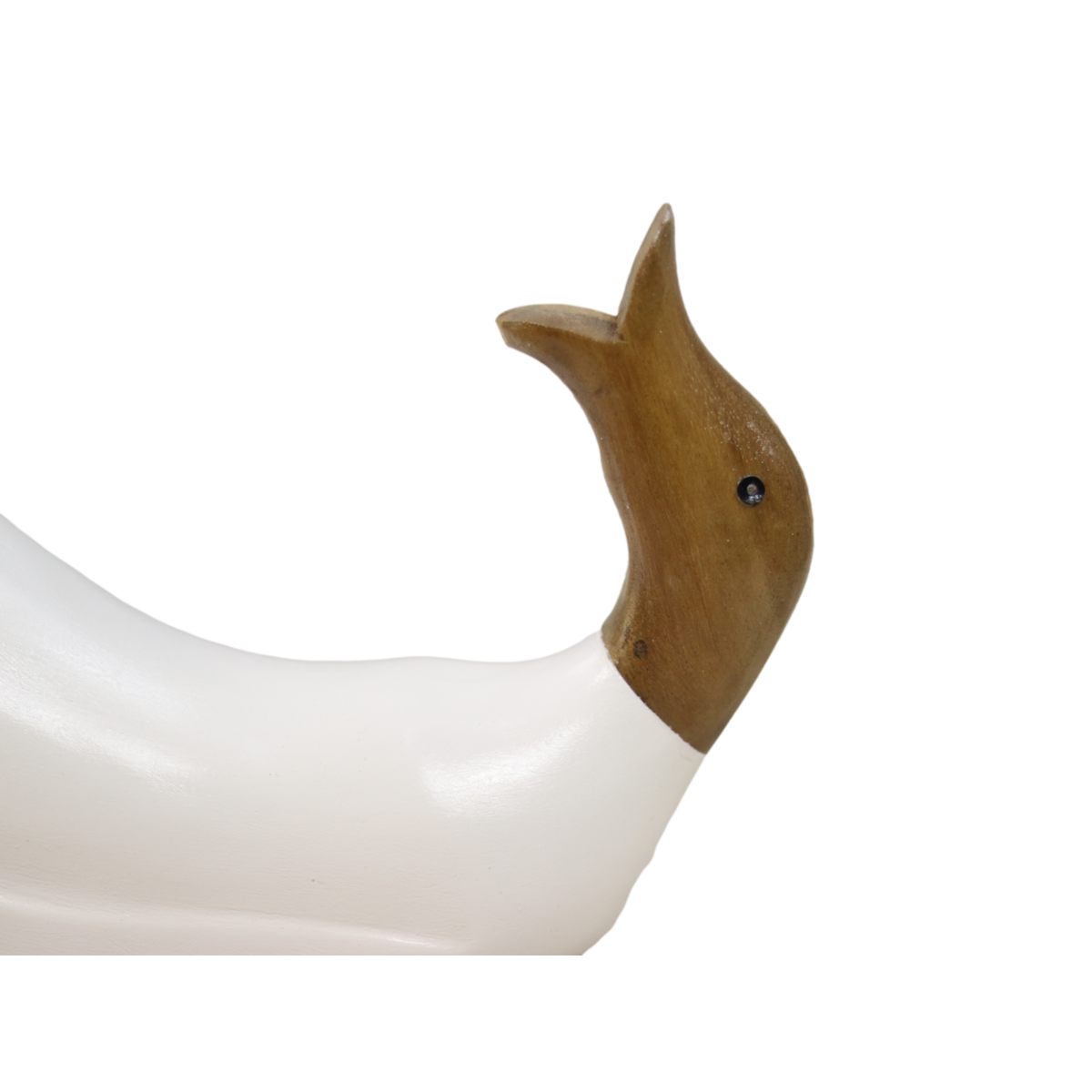 Bottle holder duck - 33x15x26 - White - Teak/bamboo