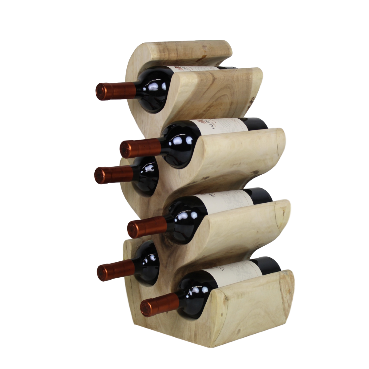 Bottle rack small - natural - suar