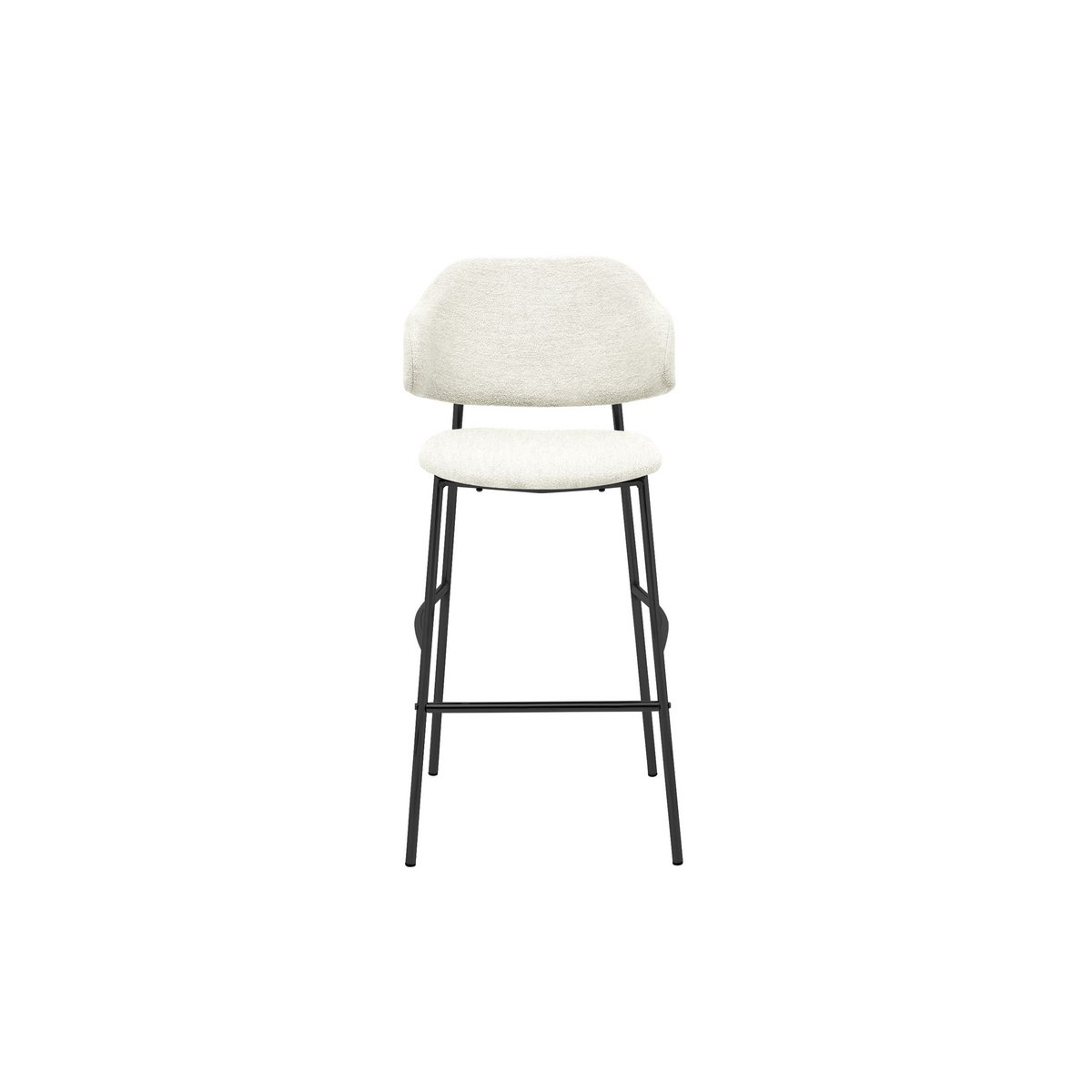 Barchair Tracy Set of 2 - 55X65X107 - White/Black - Alpine/metal