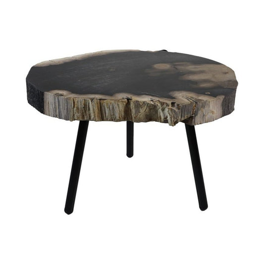 Coffee Table Round - ø41-43x30 - Natural/Black - metal