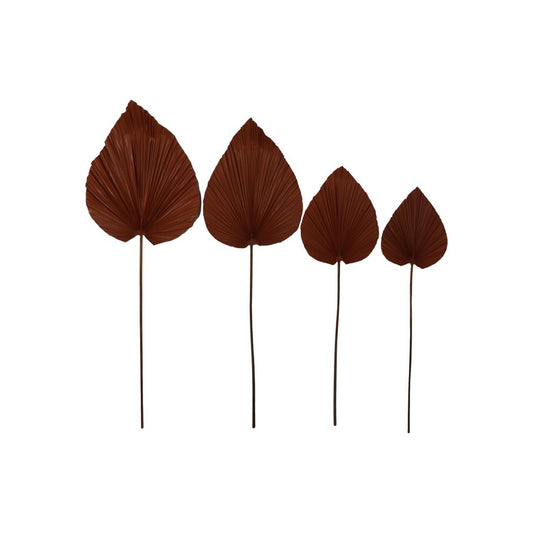 Decoratieve Palmblad Set van 4 - Cognac - Palmblad