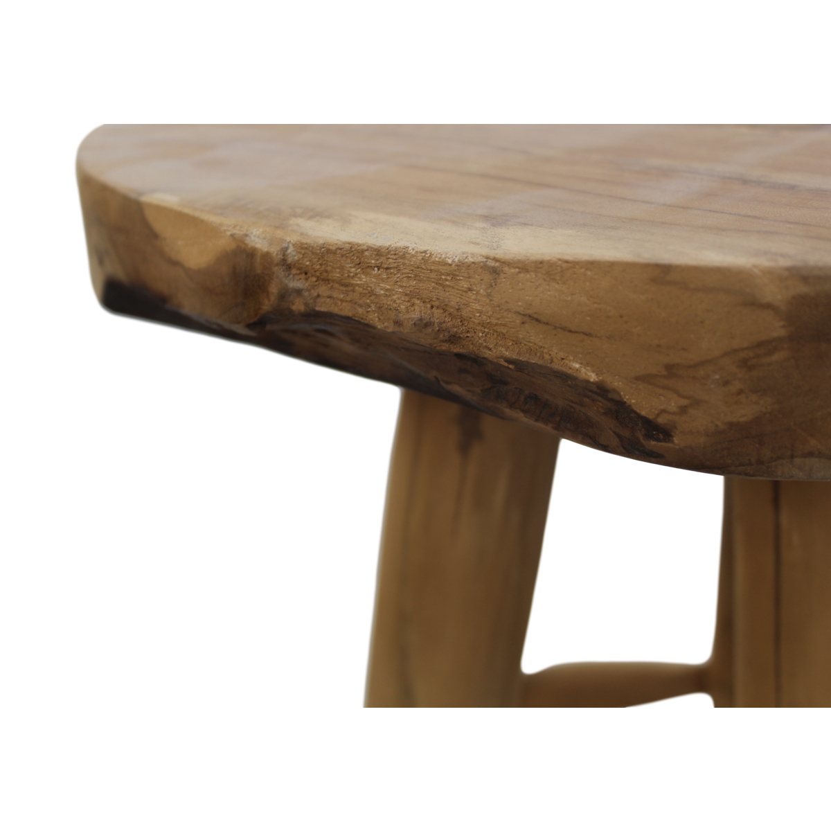 Ronde kruk - naturel - teak