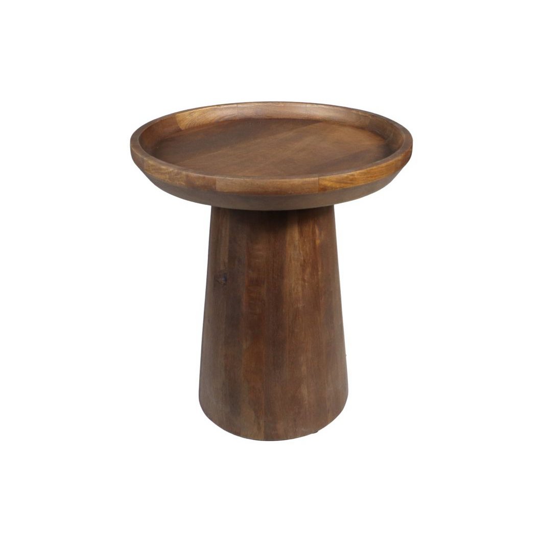 Coffee Table Drum - 45x45x50 - Matt brown - Mangowood