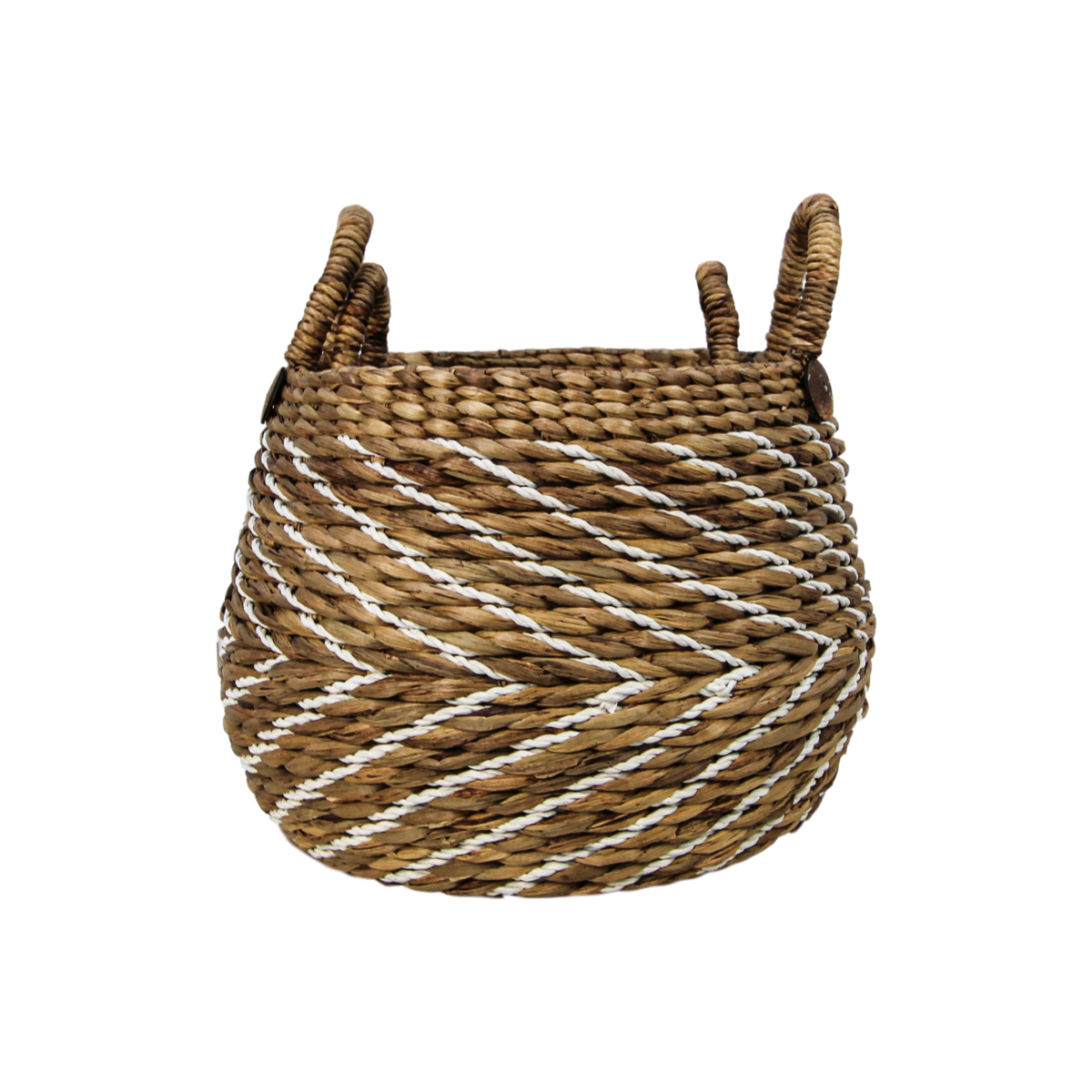 2 Piece Storage Basket Set - natural/white - Water Hyacinth