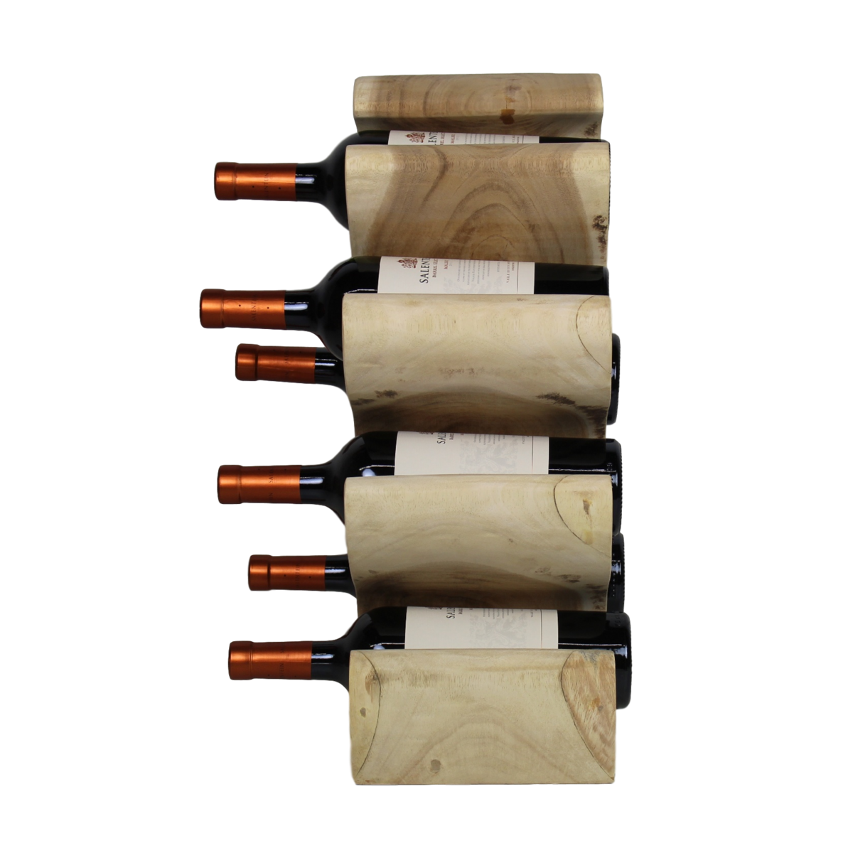 Bottle rack small - natural - suar