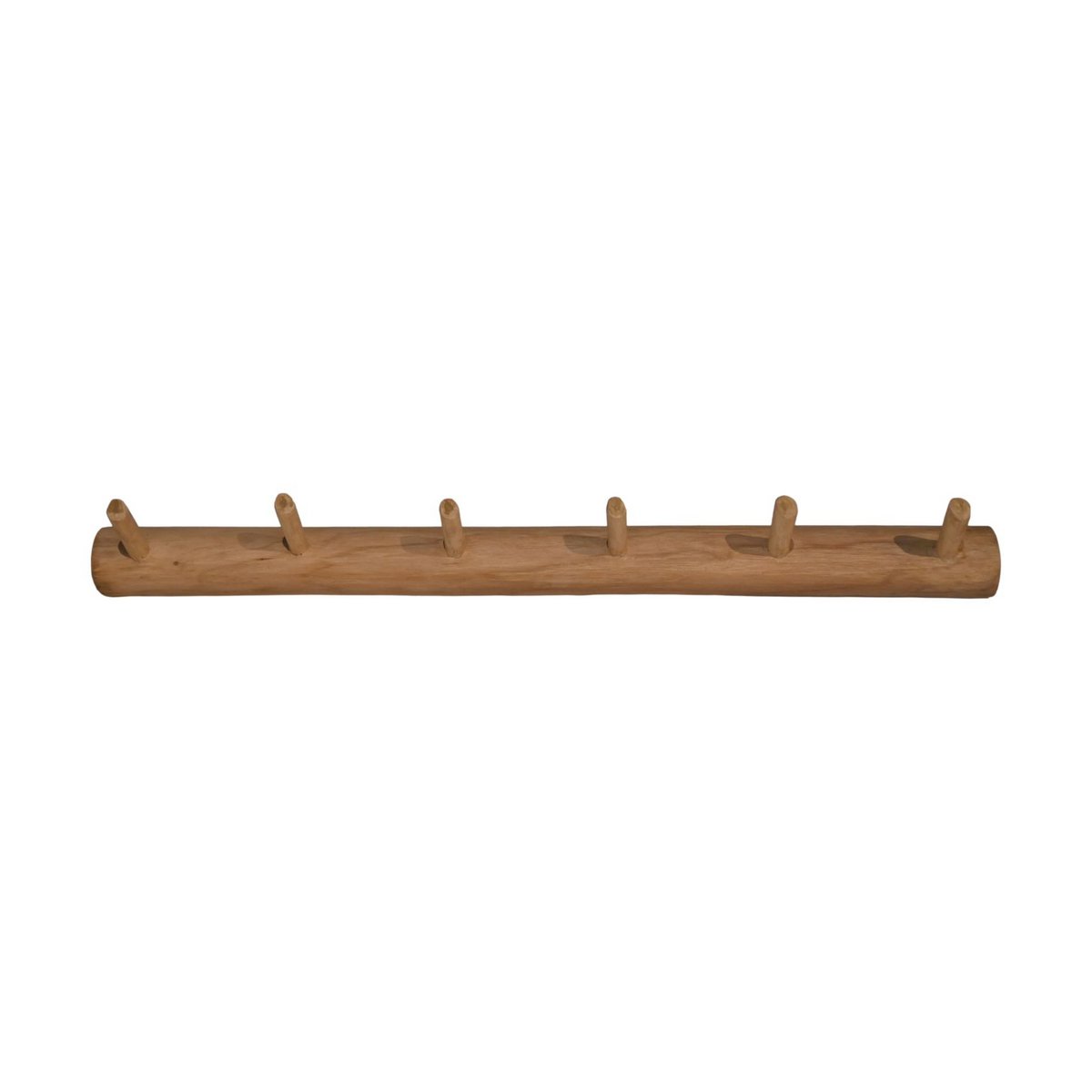 Coat hanger 6 Hooks - 90x7x10 - Natural - Teak - Set of 6