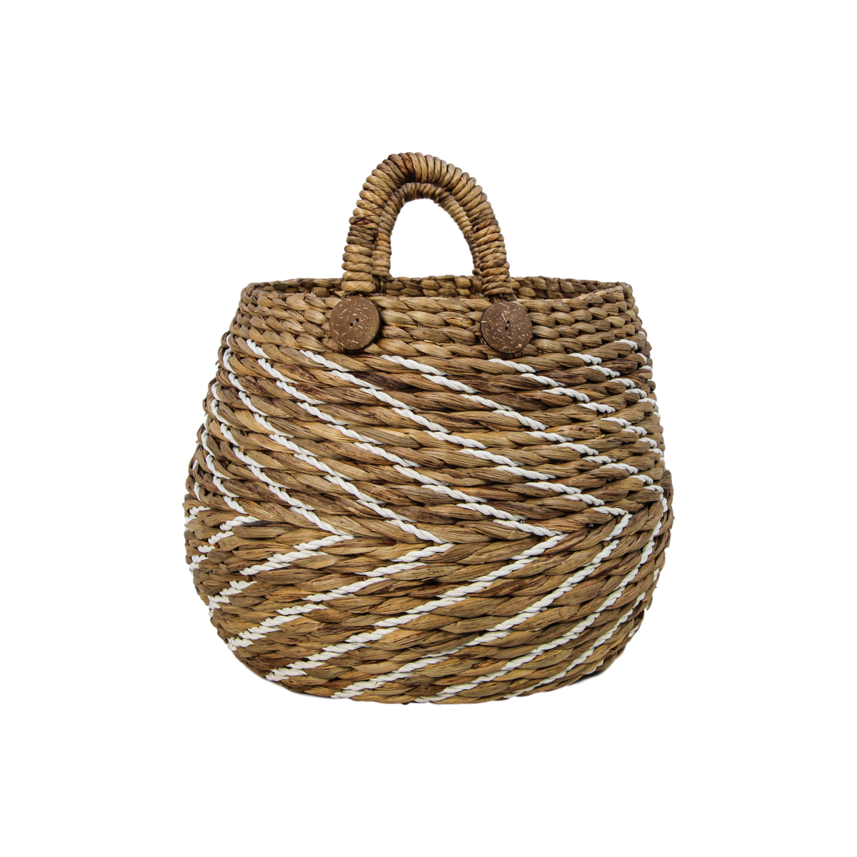 2 Piece Storage Basket Set - natural/white - Water Hyacinth