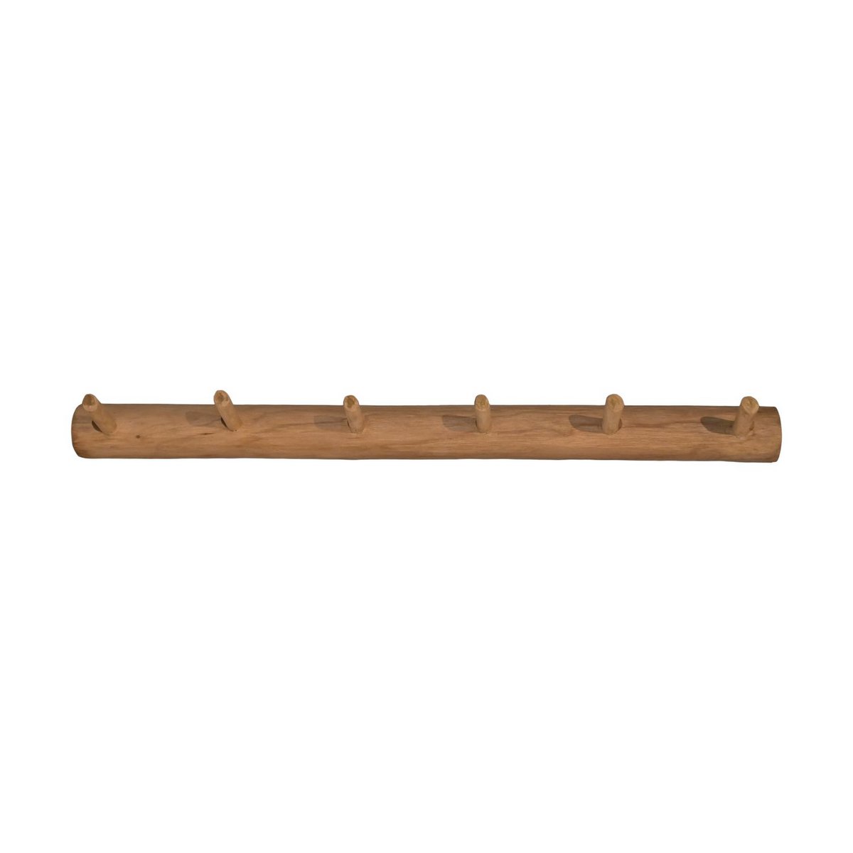 Coat hanger 6 Hooks - 90x7x10 - Natural - Teak - Set of 6