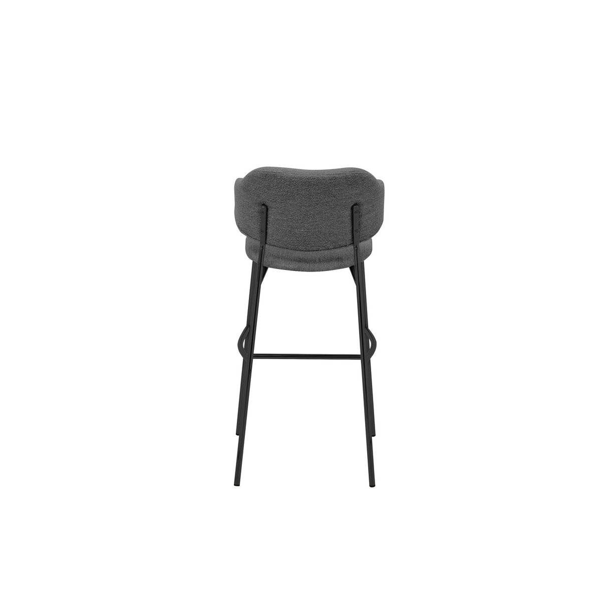 Barchair Tracy Set of 2 - 55x65x107 - Grey/Black - Alpine/metal