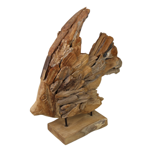 Decorative Fish figurine - teak root