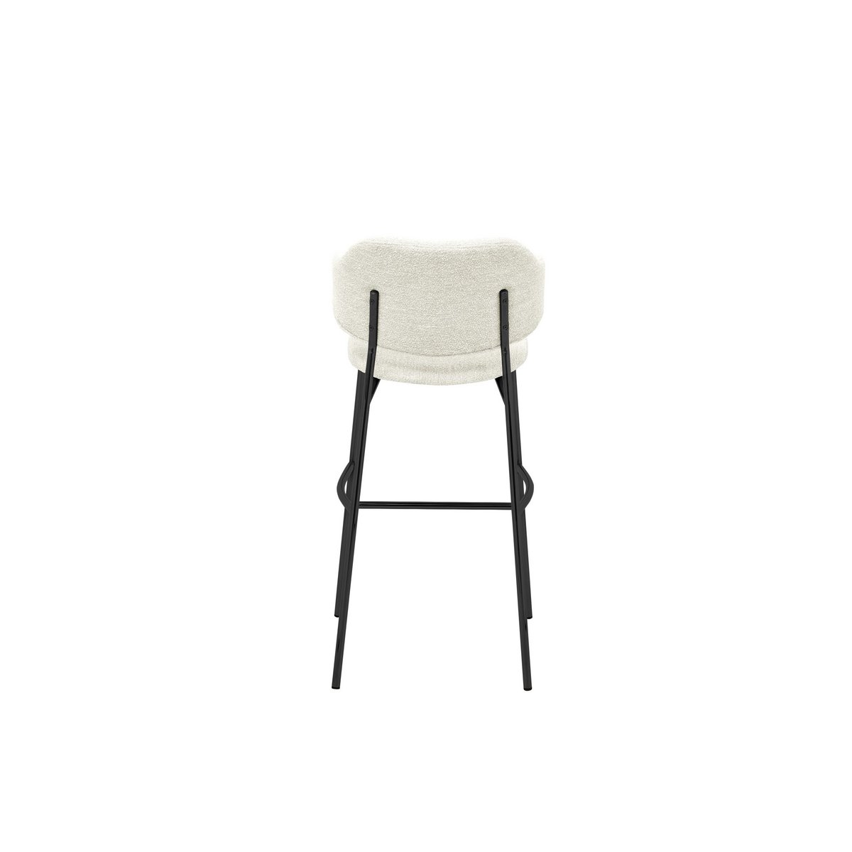 Barchair Tracy Set of 2 - 55X65X107 - White/Black - Alpine/metal