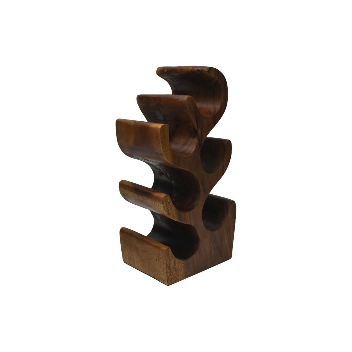 Bottle rack 6 Bottles  27x18x50 - Natural finish - Munggur