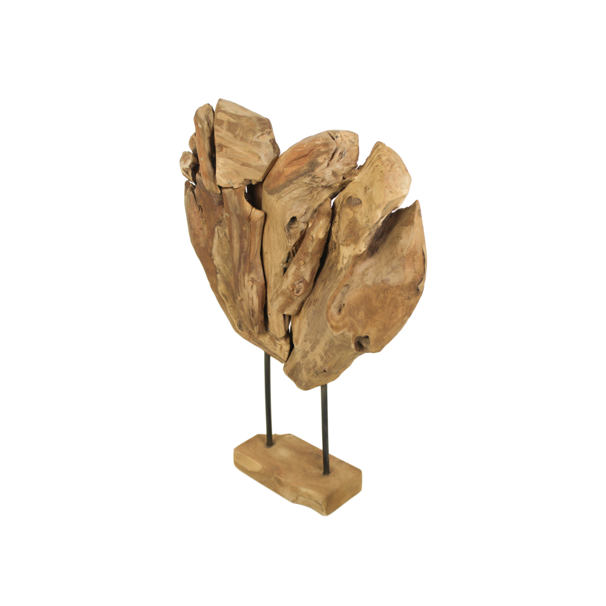 Wooden Heart Sculpture medium - teak