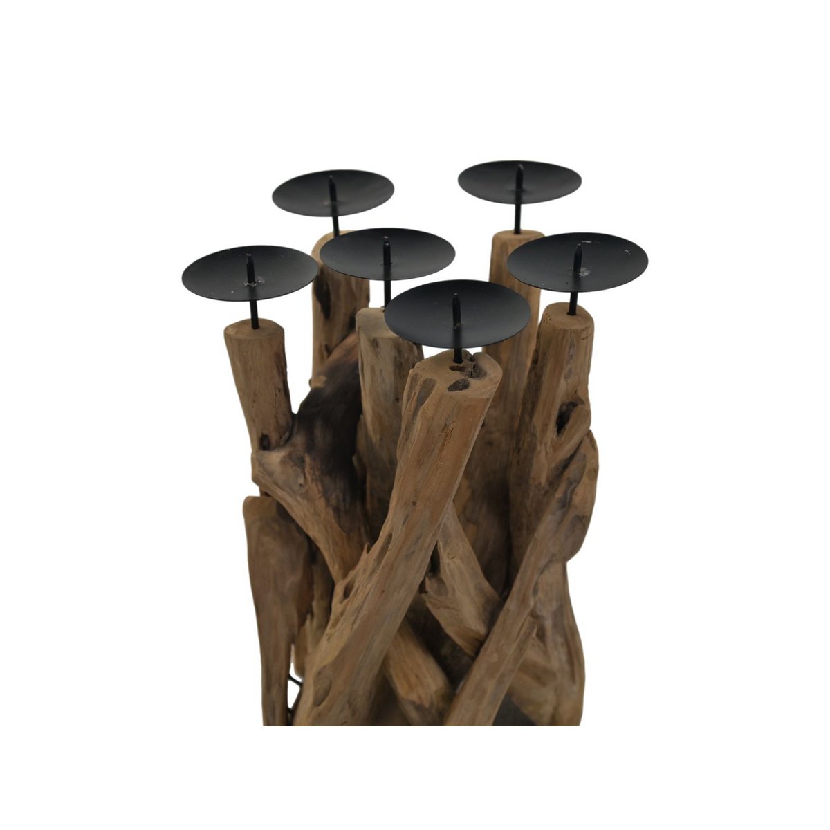 Candle 6- holder - 27x27x35 - Drift wood