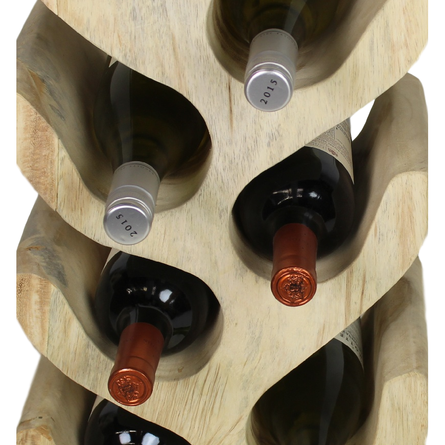 Bottle rack medium - natural - suar