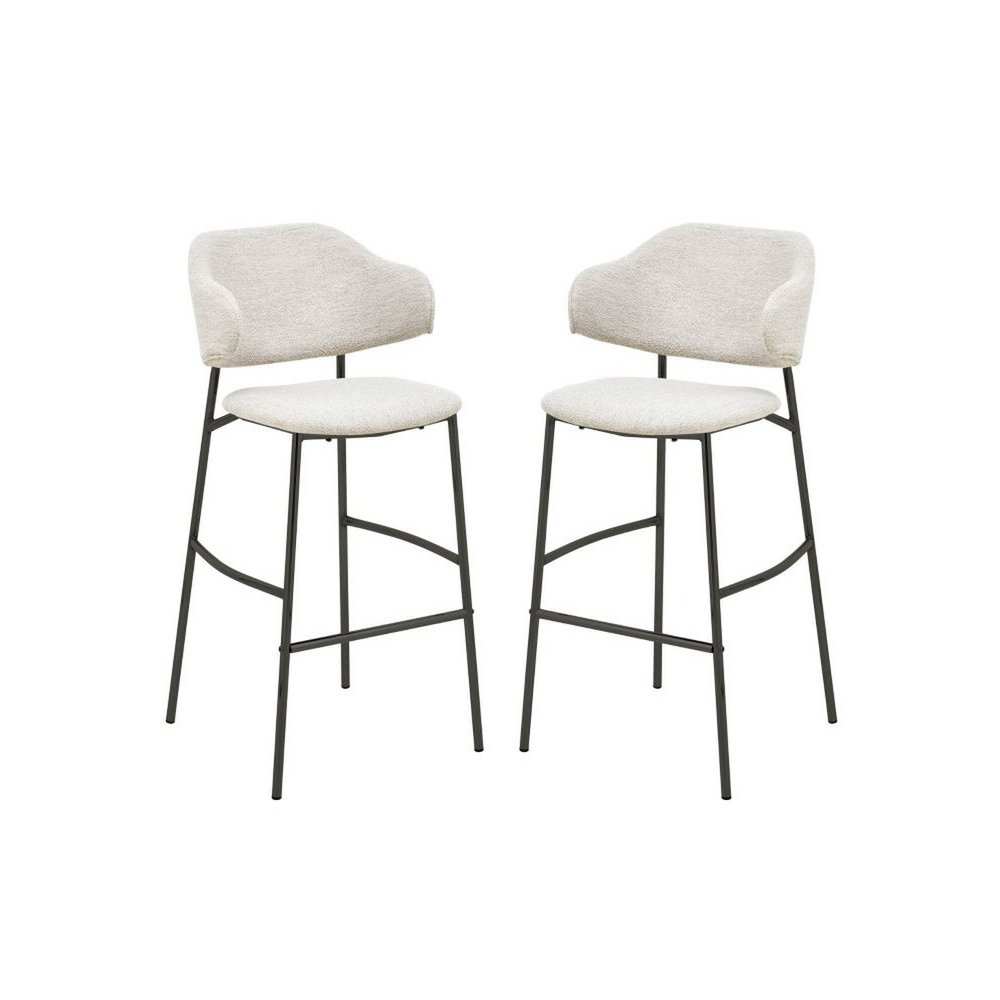 Barchair Tracy Set of 2 - 55X65X107 - White/Black - Alpine/metal