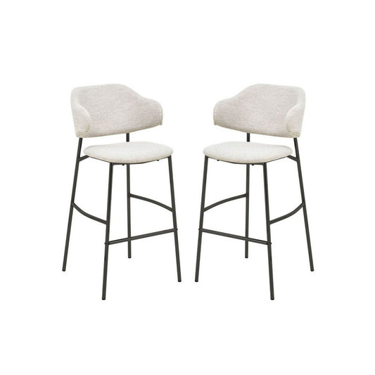 Barchair Tracy Set of 2 - 55X65X107 - White/Black - Alpine/metal