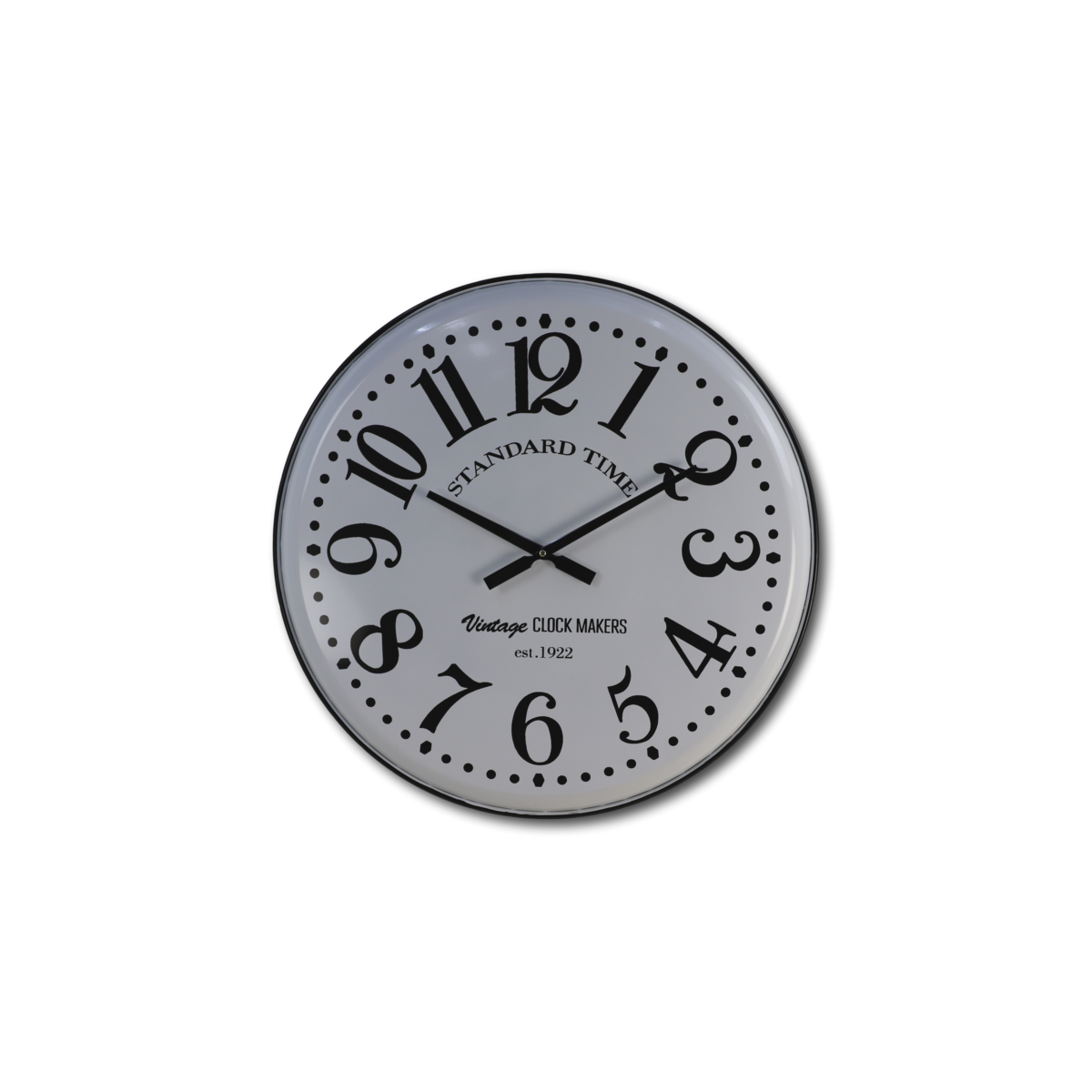 Wall clock Roman - ø62x5x62 - Zwart - Ijzer