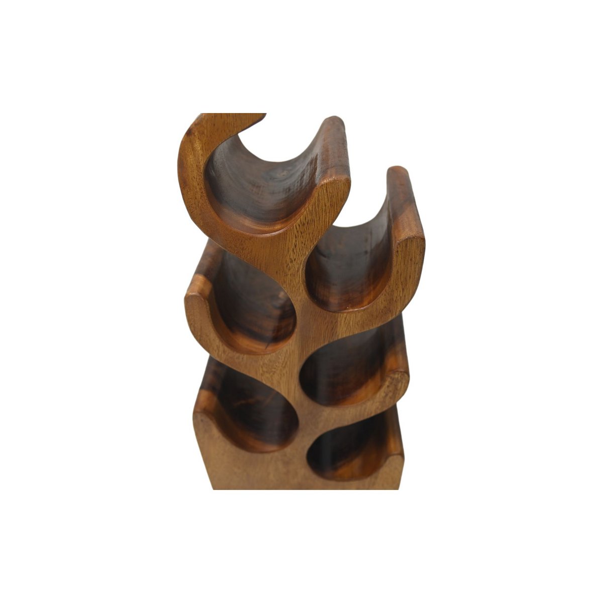 Bottle rack 6 Bottles  27x18x50 - Natural finish - Munggur