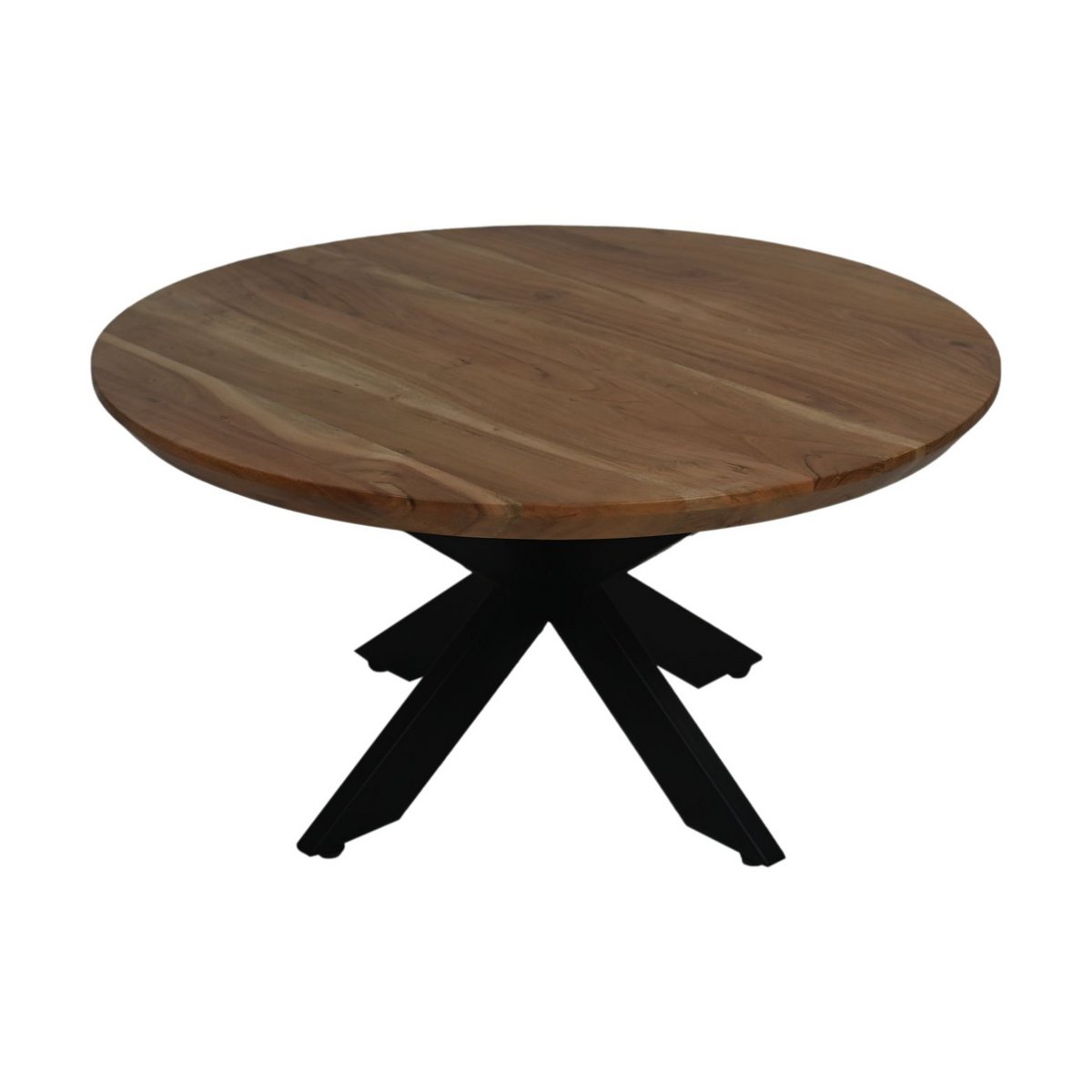 Coffee Table Zurich - 80x80x42 - Natural/Black - Swiss edge - Acaciawood/metal