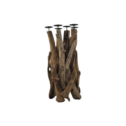 Candle 6- holder - 35x35x65 - Drift wood