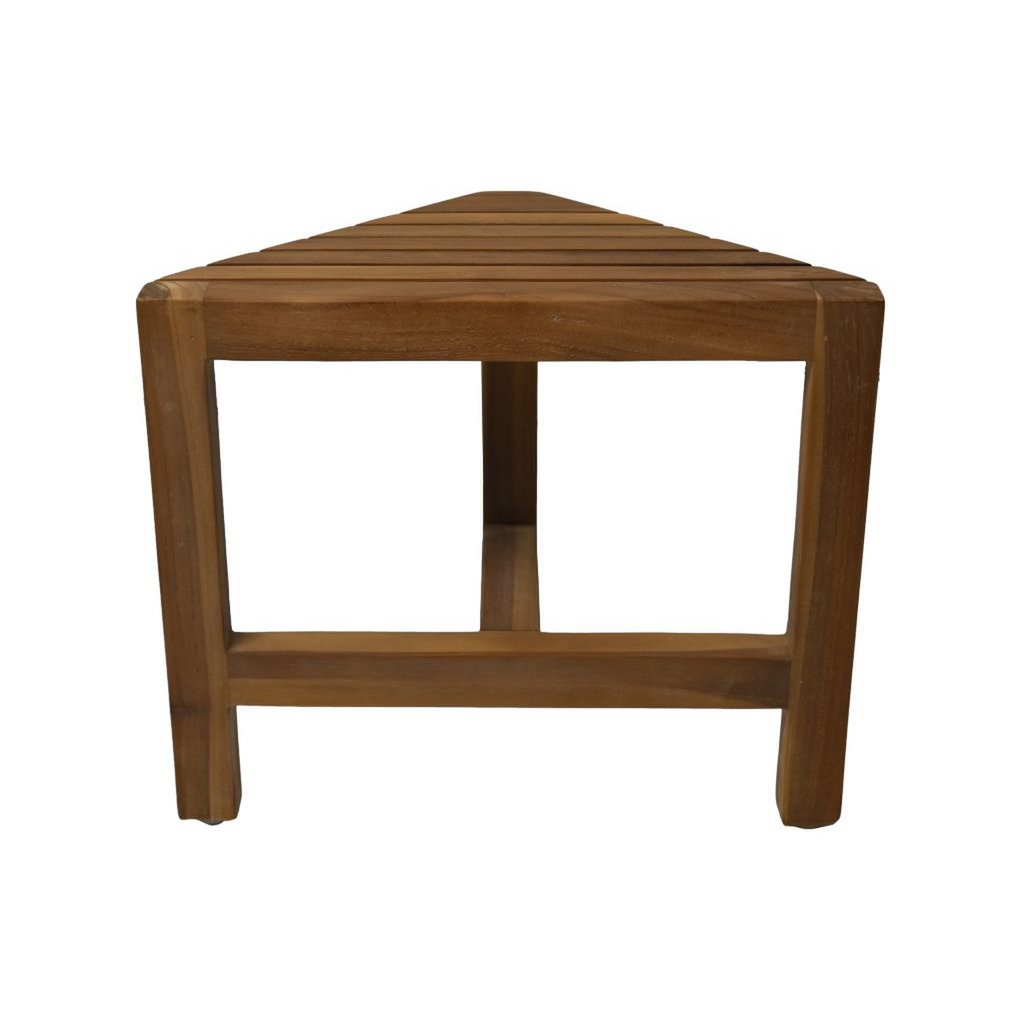 Decoratieve hoekkruk - 38x20x32 - Natuurlijk - Teak - Set van 2