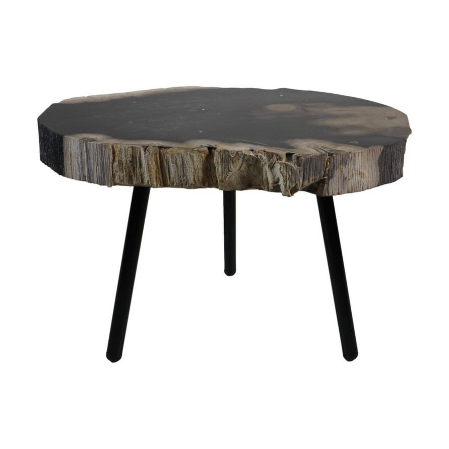 Coffee Table Round - ø41-43x30 - Natural/Black - metal