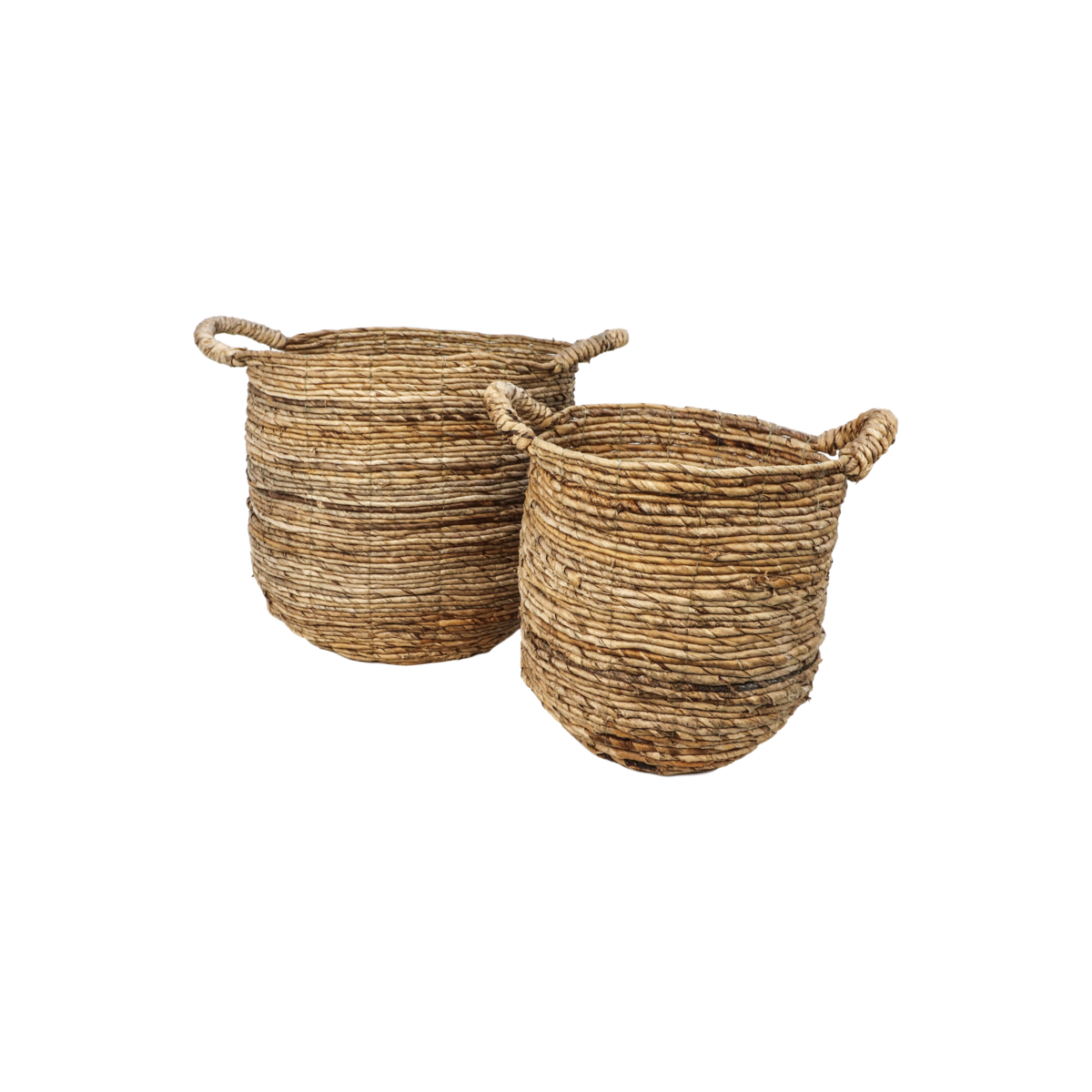 2 Piece Storage Basket Set - natural - banana leaf