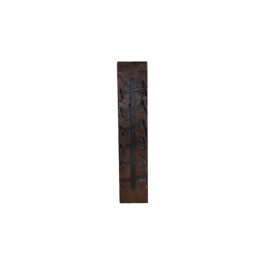 Wine rack 6 bottles - 20x13x100 - Brown/black - Old wood/metal