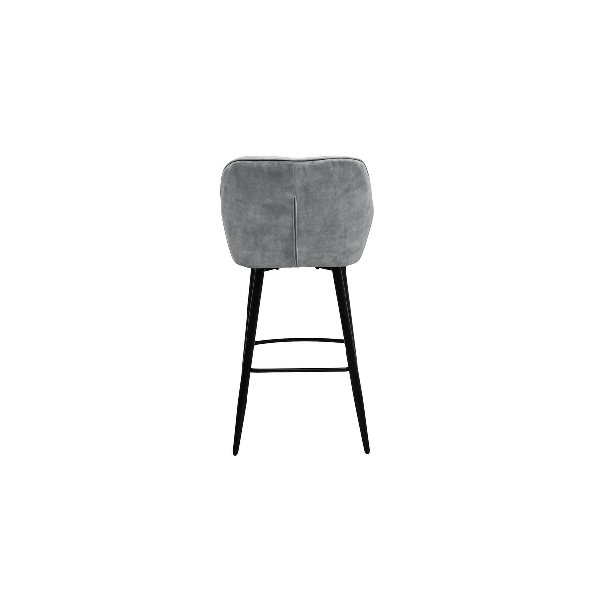 BarStool Liverpool - Set of 2 - 56x61x107 - Velvet/metal - lightGrey