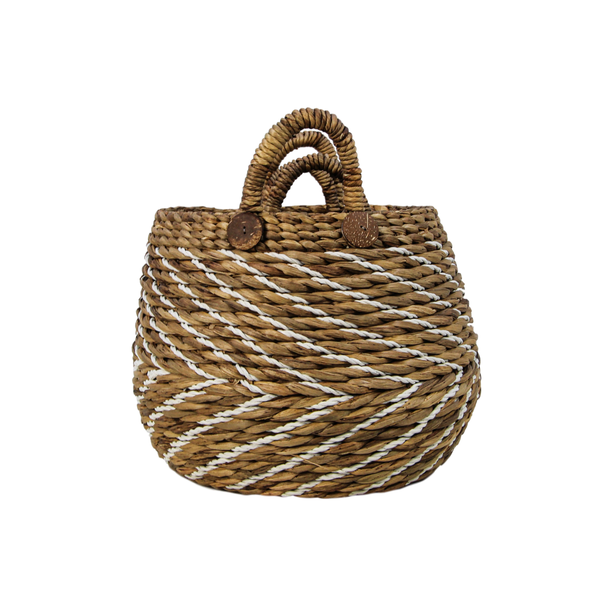 2 Piece Storage Basket Set - natural/white - Water Hyacinth