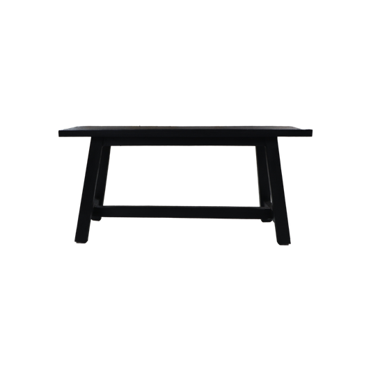 Decorative bench Lawas - 100x30x45 - Black - Teak