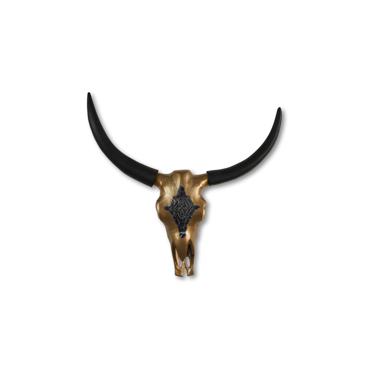 Buffalo head S - 60x60x10 - gold / black - metal.