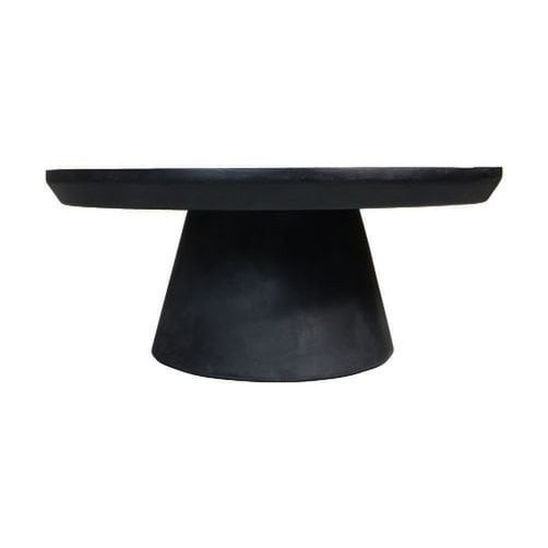 Coffee Table Drum - 75x75x32 - Matt Black - Mangowood